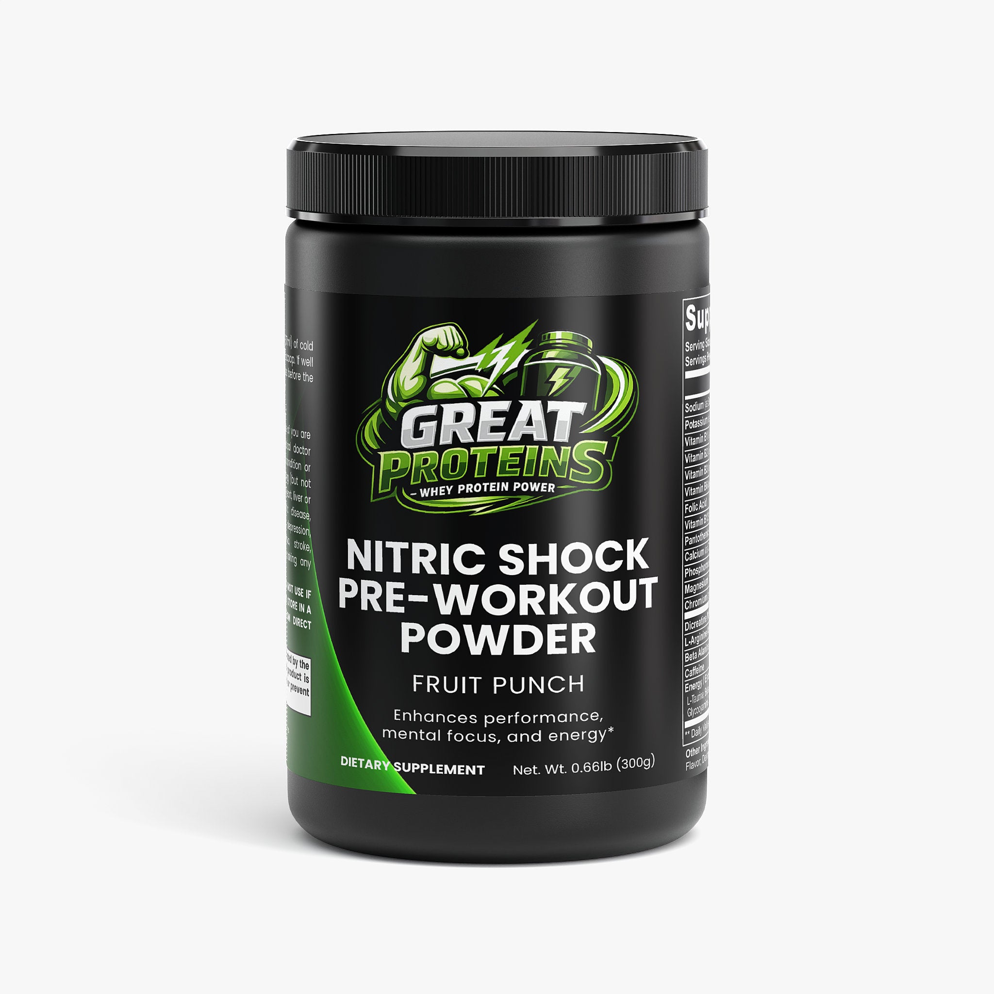 Nitric Shock Pre-Workout Powder (Fruit Punch)