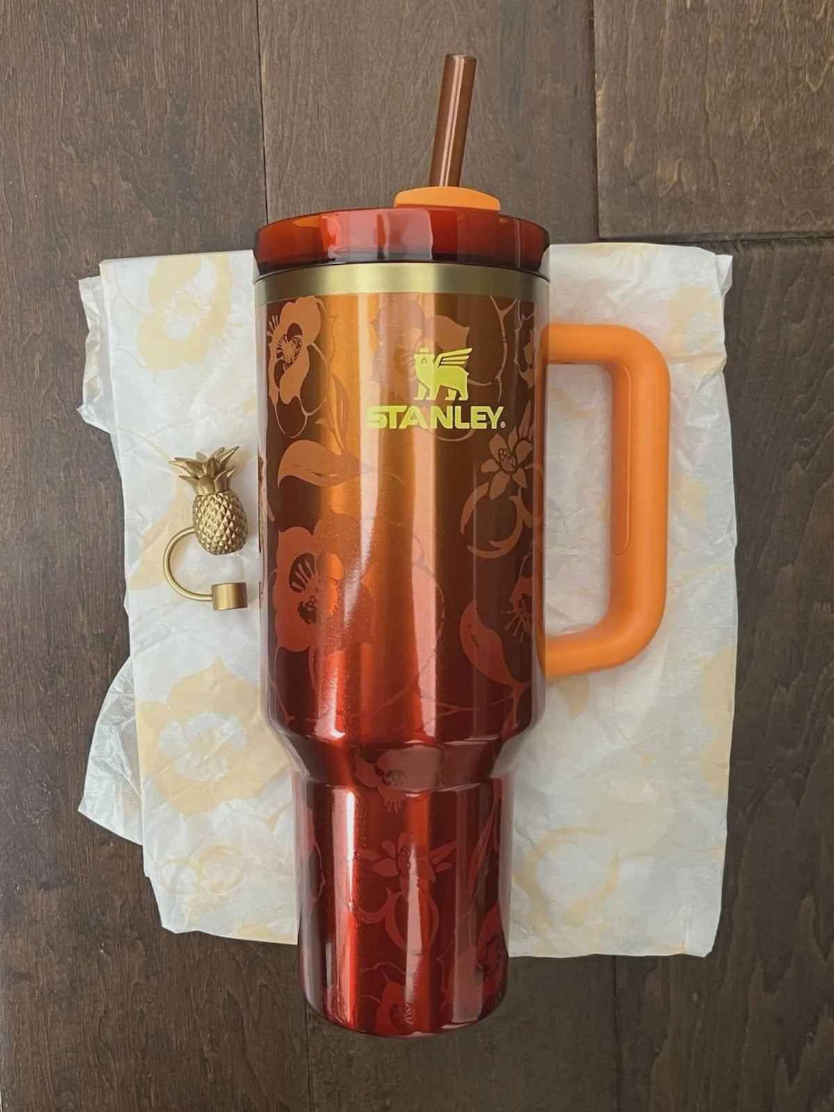 Stanley x Karol G 40 oz Tumbler, Floral Design, Viral Cup, Gift for her