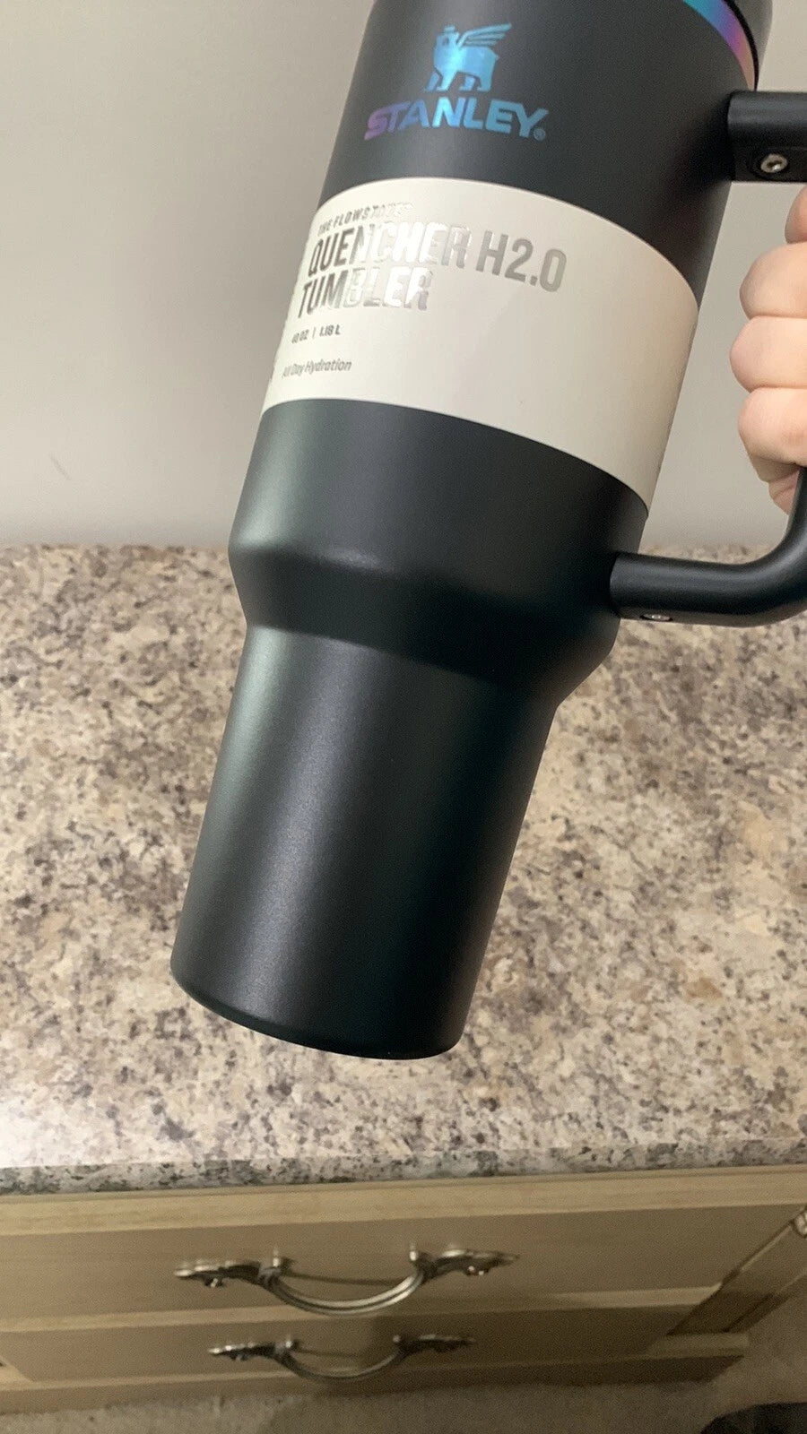 Black Iridescent Chrome Stanley 40 oz Quencher H2.0 Tumbler