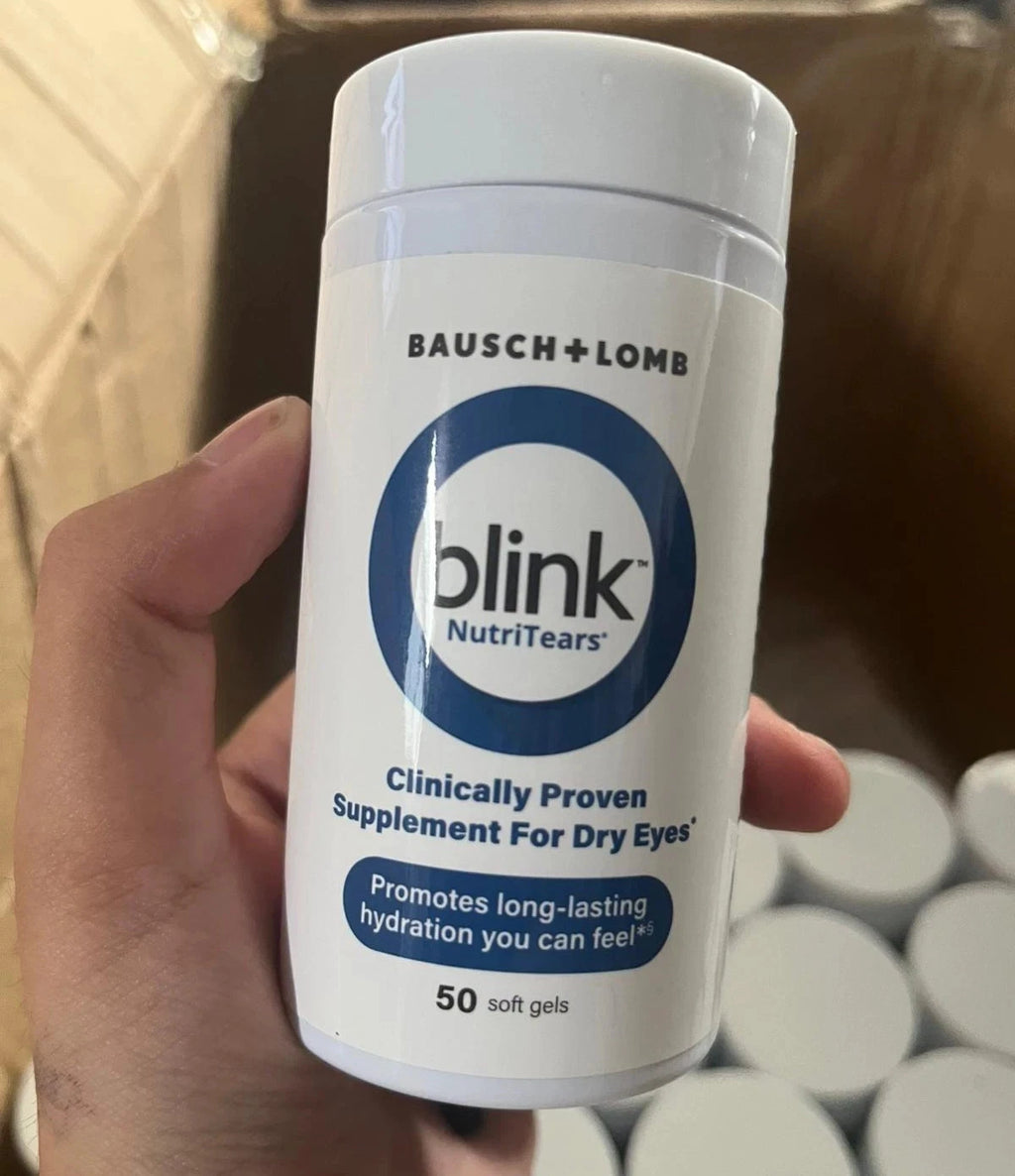 Bausch + Lomb Blink NutriTears Dry Eye Supplement – 50 Softgels | Clinically Proven Eye Hydration Support