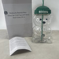 Starbucks Bearista Bear **Glass** Jar Cold Cup with Straw, Thick Glass 20 oz