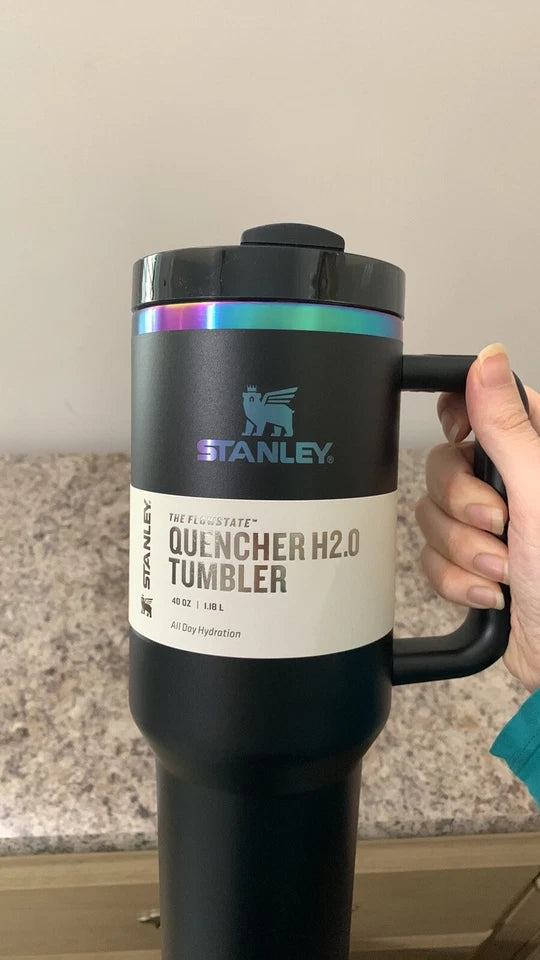 Black Iridescent Chrome Stanley 40 oz Quencher H2.0 Tumbler