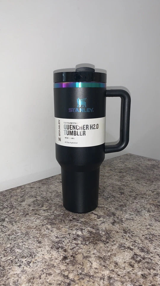 Black Iridescent Chrome Stanley 40 oz Quencher H2.0 Tumbler