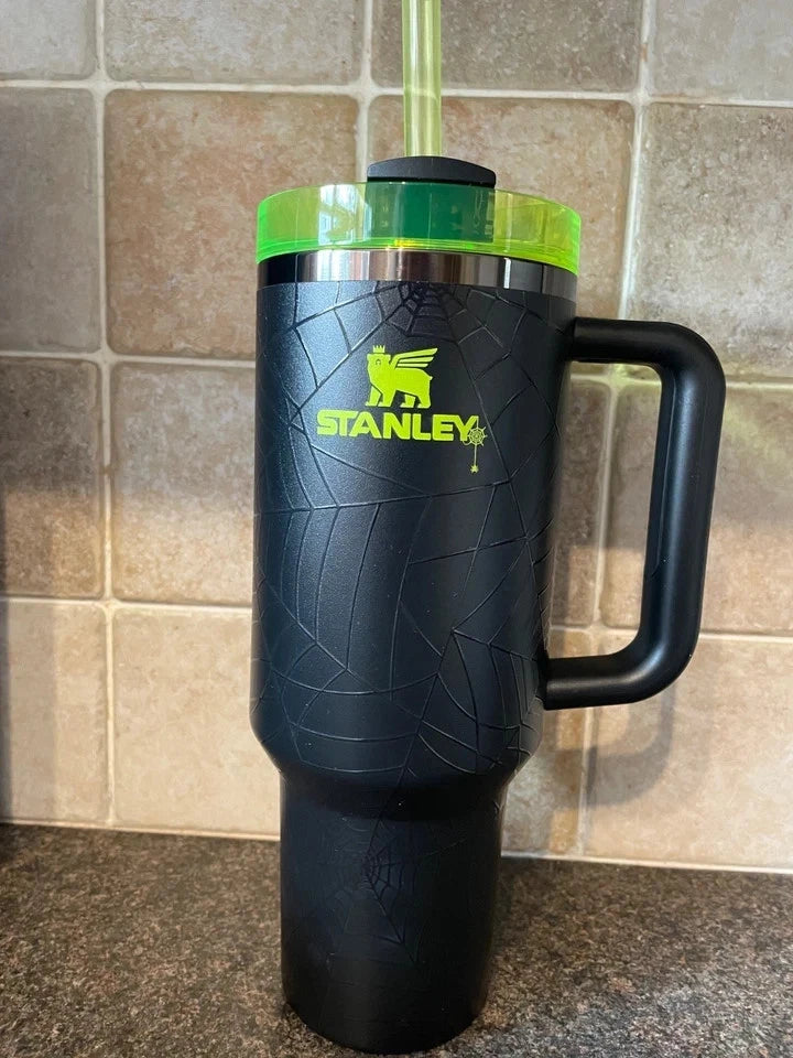 Stanley Quencher H2.0 Tumbler – Spider Web Edition | 40oz Insulated Mug with Handle & Straw (Limited Design)