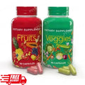 Fruits & Veggies Supplements – 2 Pack | 180 Fruit + 180 Veggie Capsules | Whole Food Blend | Exp 02/2027