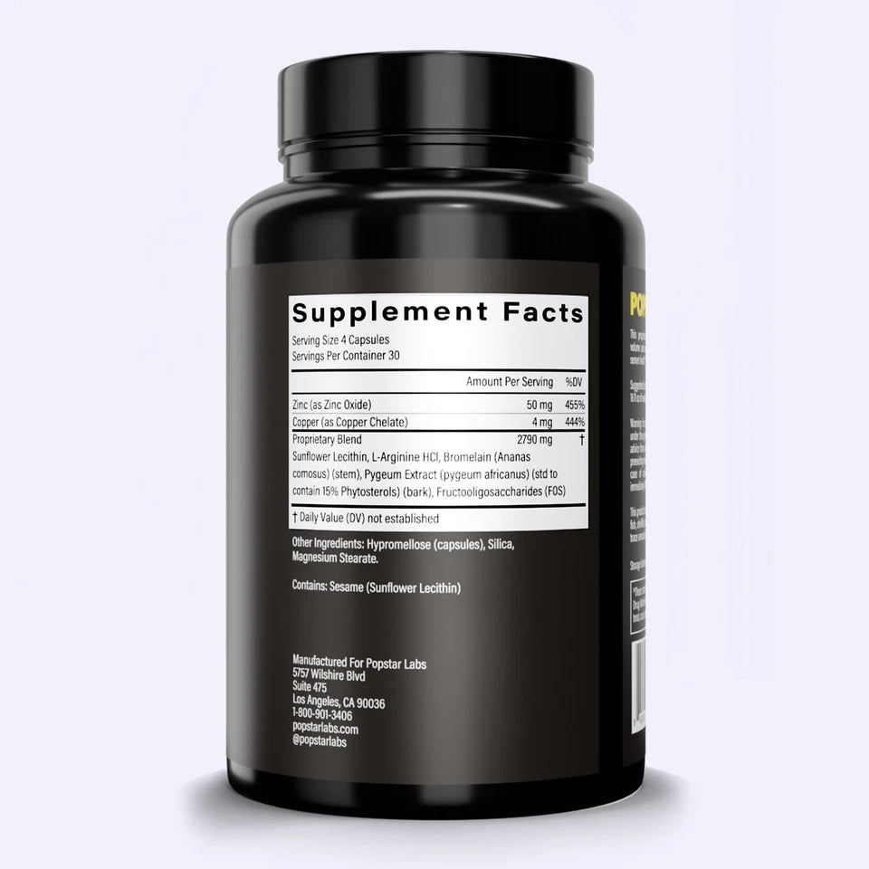 POPSTAR Volume + Taste Enhancer Capsules | Male Wellness Supplement | 120 Vegan Capsules