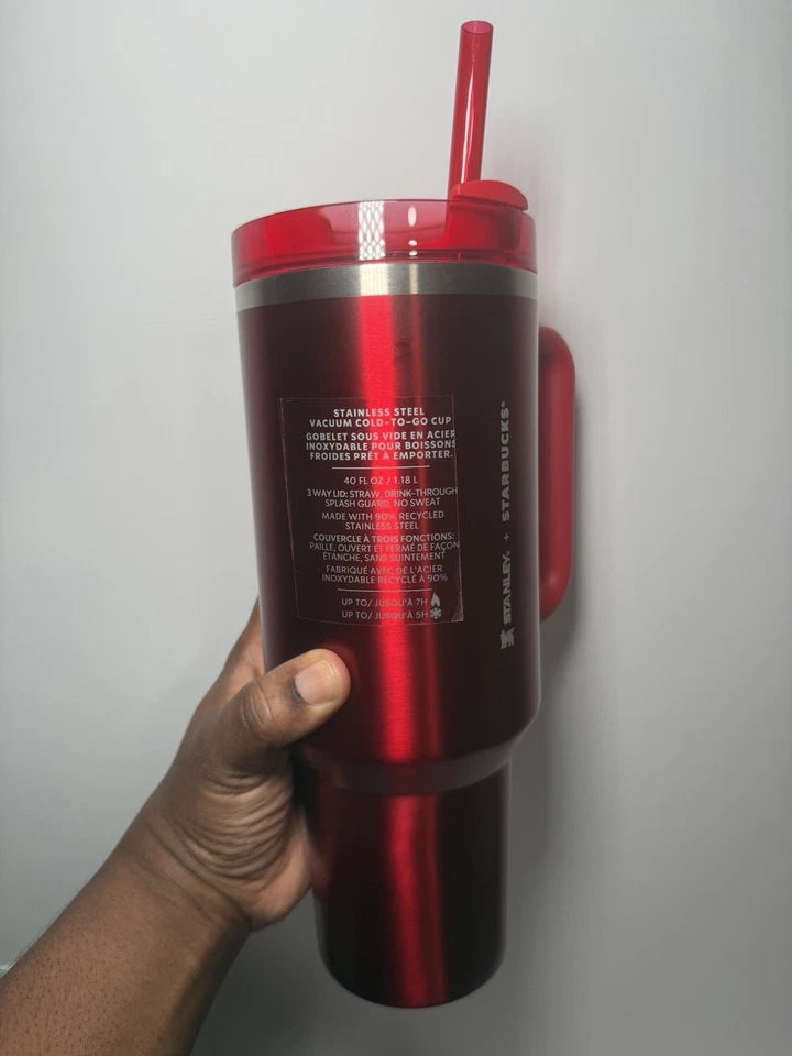 AUTHENTIC Stanley X Starbucks USA Exclusive 2023 Holiday Red 40oz Quencher BNWT