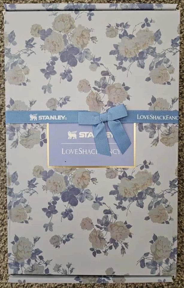 Stanley x Love Shack Fancy Tumbler 40oz Holiday Rosa Beaux Blue With Box Free Sh