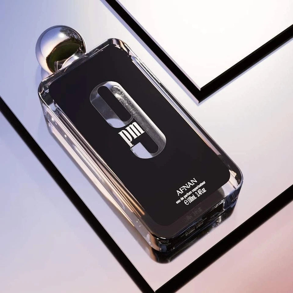 Afnan 9 PM Black EDP for Men 3.4 FL OZ / 100 ML Spray New in Box