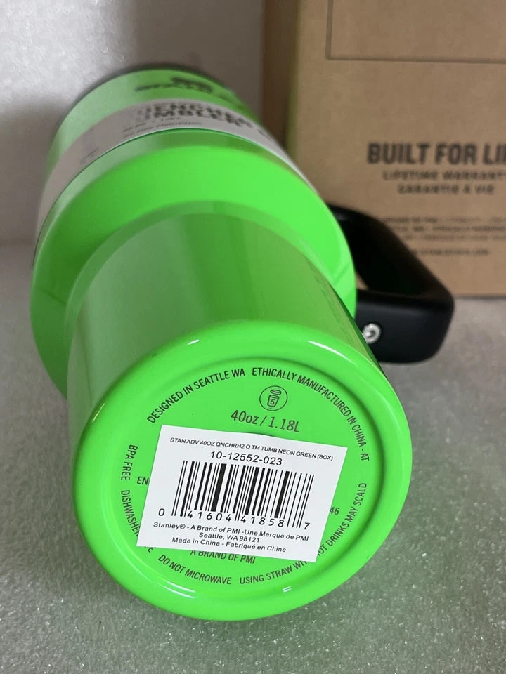 Stanley Tumbler 40oz Quencher Flowstate H2.0 NEON GREEN NEW IN BOX