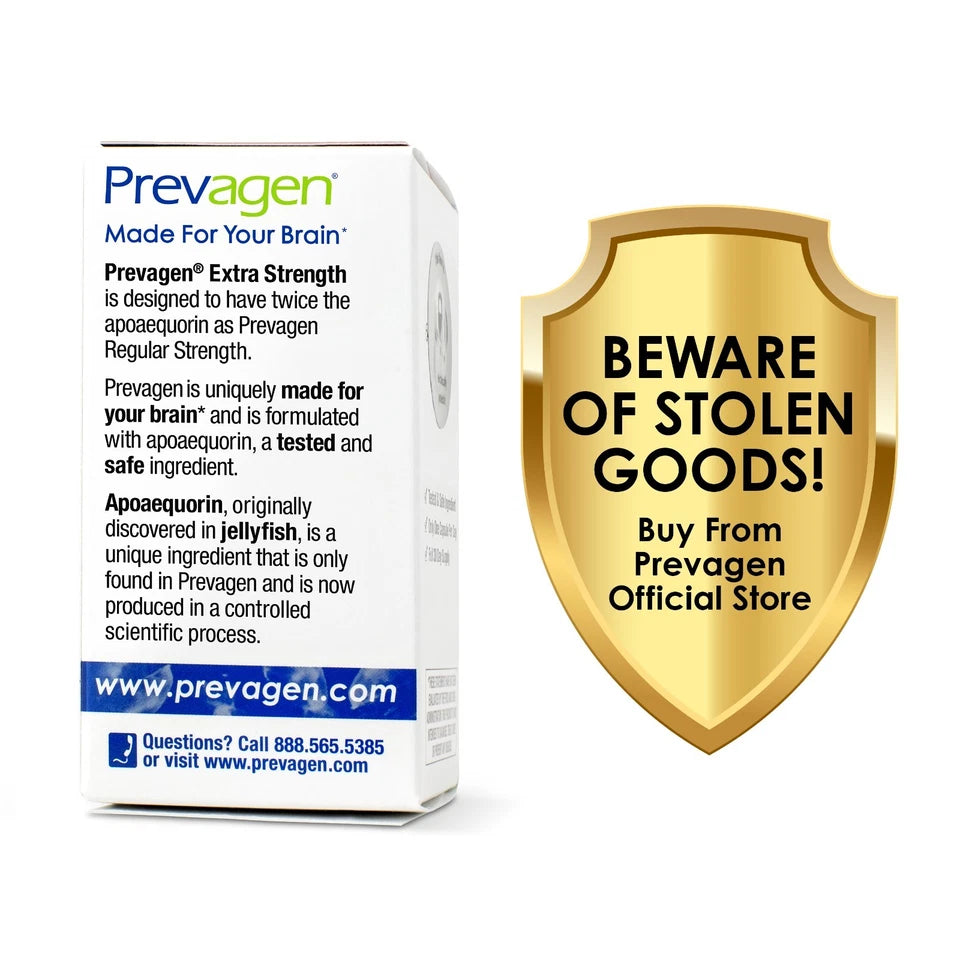 Prevagen Extra Strength 20mg Capsules – 30 Count | Brain & Memory Support Supplement with Apoaequorin & Vitamin D