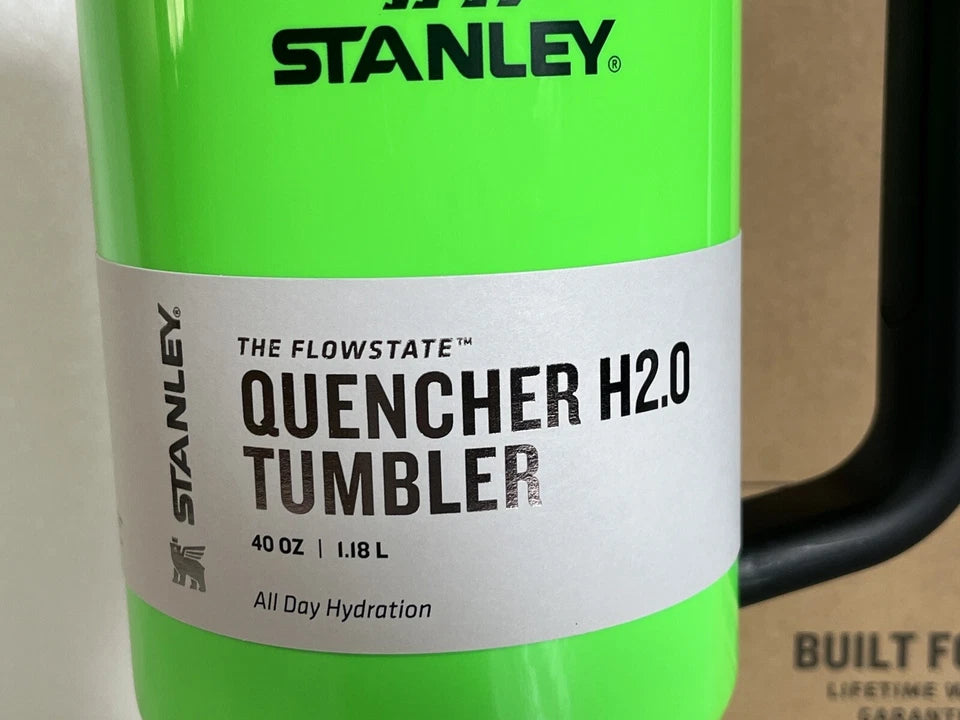 Stanley Tumbler 40oz Quencher Flowstate H2.0 NEON GREEN NEW IN BOX