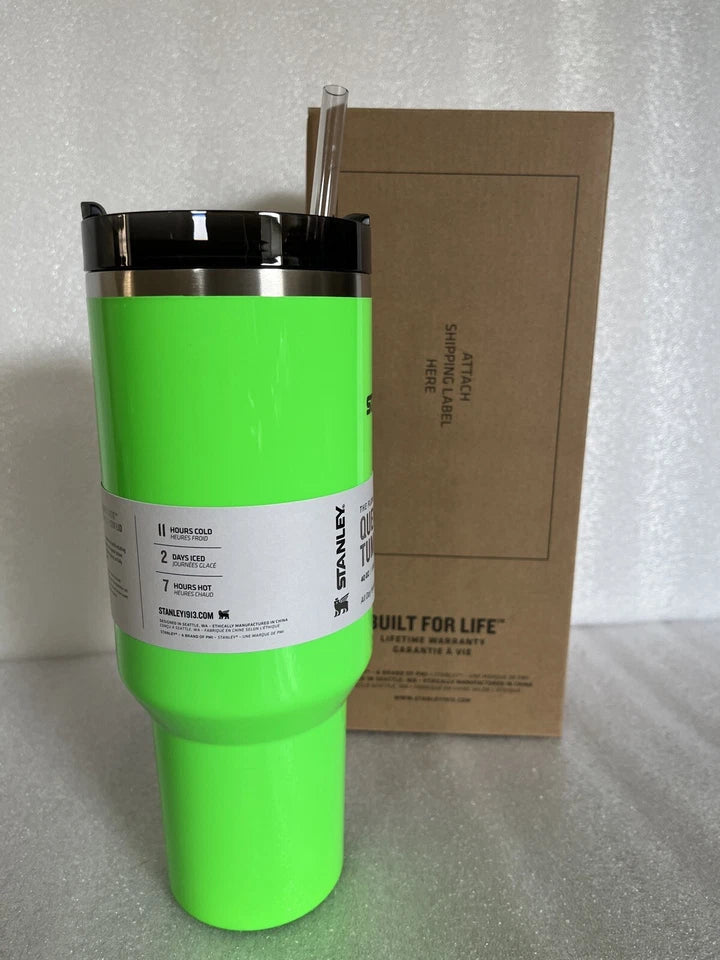 Stanley Tumbler 40oz Quencher Flowstate H2.0 NEON GREEN NEW IN BOX